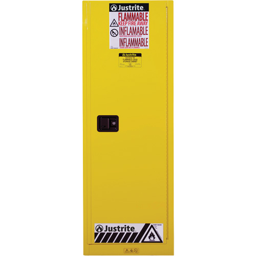 Sure-Grip&reg; EX Slimline Flammable Safety Cabinet, 22 gal., 1 Door, 23.25" W x 65" H x 18" D Infinity Industrial Services Inc.