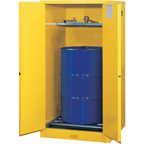 Armoires Sure-Grip EX pour entreposage de barils &agrave; la verticale, Capacit&eacute; de 55 gal. US, Jaune Infinity Industrial Services Inc.
