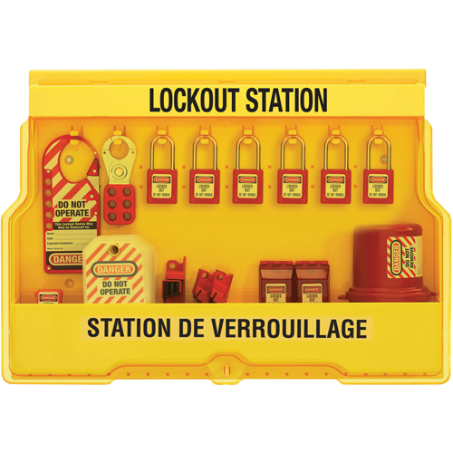 Postes de verrouillage &eacute;lectrique, Cadenas Thermoplastique, Capacit&eacute; de 16, Cadenas Compris Infinity Industrial Services Inc.