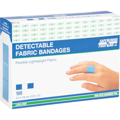 Bandages, Rectangular/Square, 3", Fabric Metal Detectable, Sterile Infinity Industrial Services Inc.
