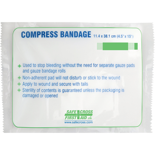 Pansement compressif grand format, 15" lo x 4-1/2" la Infinity Industrial Services Inc.