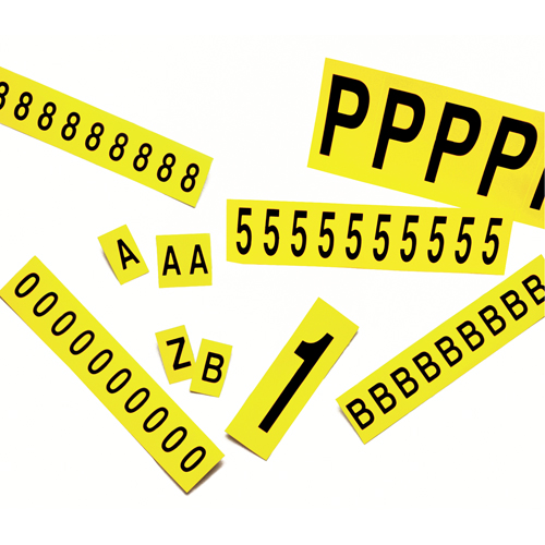 Individual Adhesive Letter Markers, J, 1" H, Black on Yellow Infinity Industrial Services Inc.