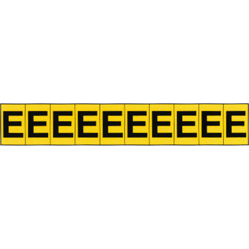 Individual Adhesive Letter Markers, E, 1" H, Black on Yellow Infinity Industrial Services Inc.
