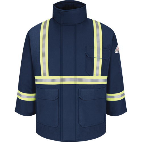 Parkas ignifuges avec bandes r&eacute;fl&eacute;chissantes, Hommes, 3T-Grand, Bleu marine Infinity Industrial Services Inc.