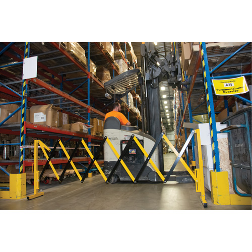 Expandable Barrier, 37" H x 11' L, Black/Yellow Infinity Industrial Services Inc.