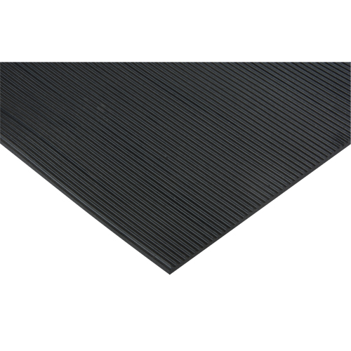 Fine Ribbed Matting, Runner, 2' x Lin. Ft x 1/8", Black Infinity Industrial Services Inc.