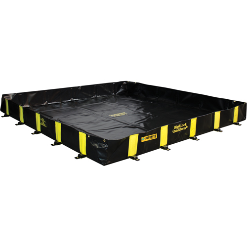 Rigid-Lock QuickBerm&reg;, 475 US gal. Capacity, 8' W x 8' L x 12" H, Stake Wall Infinity Industrial Services Inc.