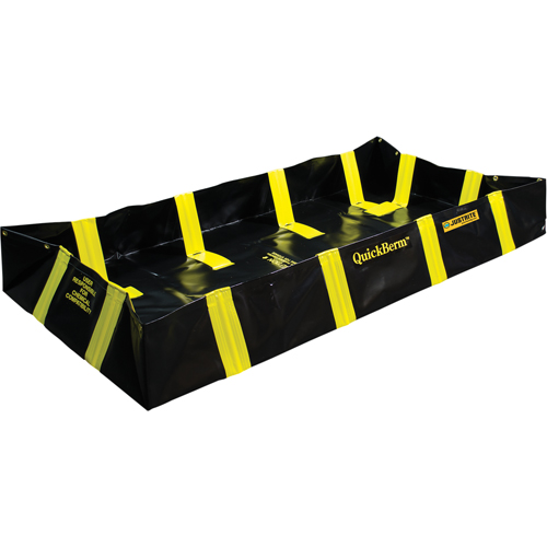 QuickBerm&reg; Containment Berm with Inside Wall Supports, 175 US gal. Capacity, 4' W x 6' L x 12" H, Snap-Up Bracket Infinity Industrial Services Inc.