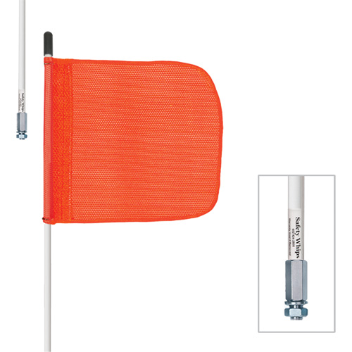 Safety Whip&reg; Heavy-Duty Whips, Threaded Mount, 6' High, Orange Infinity Industrial Services Inc.