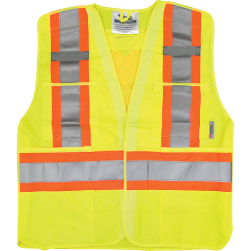 Veste de s&eacute;curit&eacute; pour la circulation, Jaune lime haute visibilit&eacute;, Moyen/Petit, Polyester Infinity Industrial Services Inc.