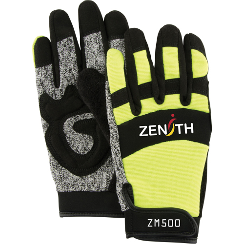 Gants de m&eacute;canicien ZM500 haute visibilit&eacute; r&eacute;sistants aux coupures, Paume PEHP, Taille Grand Infinity Industrial Services Inc.