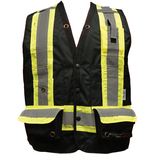 Veste de s&eacute;curit&eacute; ignifug&eacute;e pour arpenteur, Noir, Petit, Polyester Infinity Industrial Services Inc.