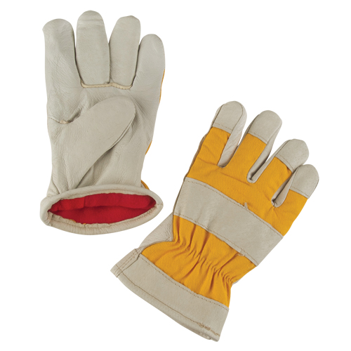 Gants de travail doubl&eacute;s pour l'hiver de premi&egrave;re qualit&eacute;, Grand, Paume en Cuir fleur de porc, Doublure en Molleton de mousse Infinity Industrial Services Inc.