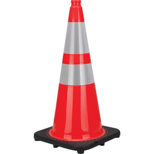Premium Traffic Cone, 28", Orange, 4" & 6" Reflective Collar(s) Infinity Industrial Services Inc.