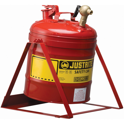 Bidon avec robinet s&eacute;curitaires pour laboratoires, Type I, Acier, 5 gal. US, Rouge, Homologu&eacute; FM Infinity Industrial Services Inc.