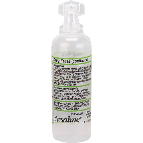 Bouteilles de solution saline pour douche oculaire, Bouteille Plein, 1 oz Infinity Industrial Services Inc.