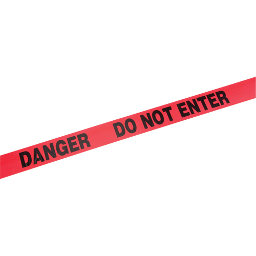 Standard Barricade Tape, English, 3" W x 1000' L, 2 mils, Red Infinity Industrial Services Inc.