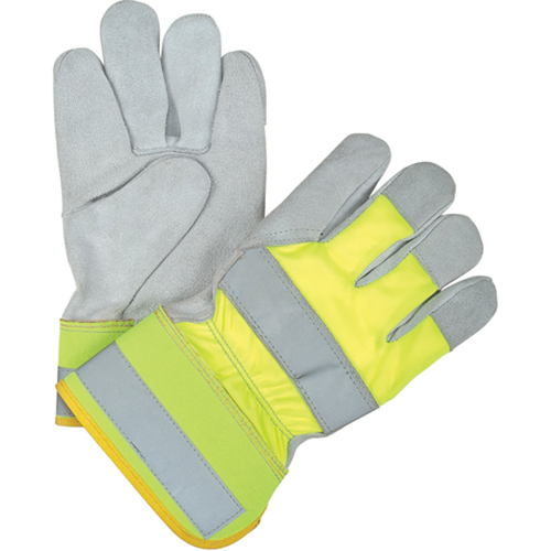 Gants d'ajusteur orange haute visibilit&eacute; doubl&eacute;s pour l'hiver, Grand, Paume en Cuir de vache refendu, Doublure en Thinsulate Infinity Industrial Services Inc.