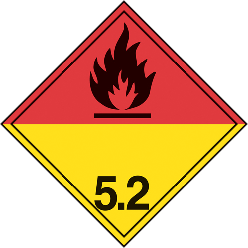TDG Shipping Labels, Class 5.2, Organic Peroxides, Vinyl Infinity Industrial Services Inc.
