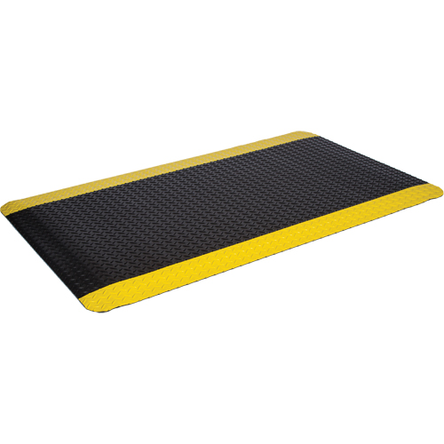 Tapis bord&eacute; de pont WD, Losange, 2' x 3' x 5/8", Noir/Jaune, &eacute;ponge Infinity Industrial Services Inc.