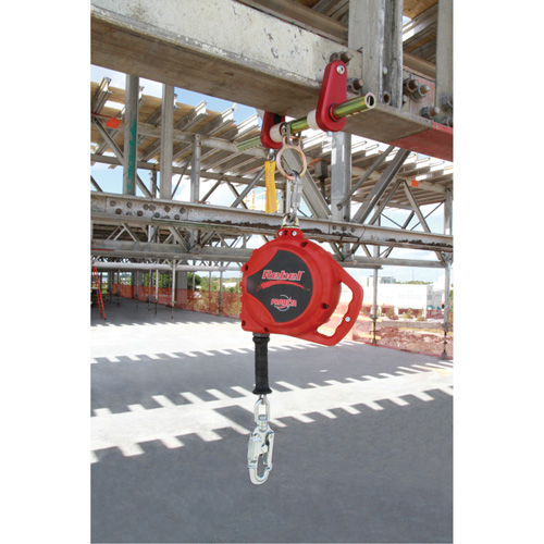 Cordage de s&eacute;curit&eacute; autor&eacute;tractable Rebel, 33', Acier galvanis&eacute;, Pivotant Infinity Industrial Services Inc.
