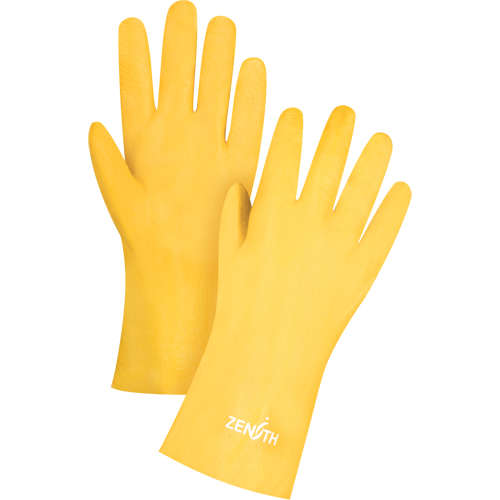 Gants &agrave; fini rugueux et r&eacute;sistants aux produits chimiques, Taille 9, 12" lo, PVC, Doublure en Interlock, 47-mil Infinity Industrial Services Inc.