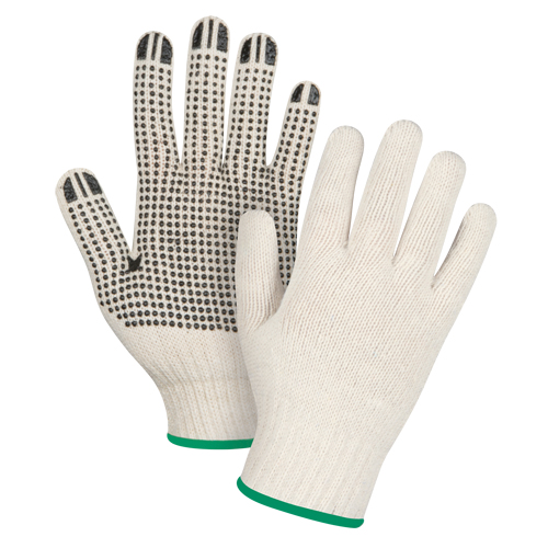 Gants l&eacute;gers tricot&eacute;s &agrave; pois, Poly/coton, Un c&ocirc;t&eacute;, Calibre 7, Moyen Infinity Industrial Services Inc.