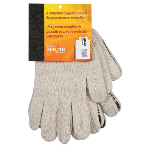 Gants tricot&eacute;s de poids lourd, Poly/coton, Un c&ocirc;t&eacute;, Calibre 7, Grand Infinity Industrial Services Inc.