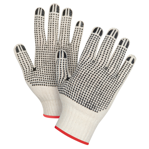 Heavyweight Double-Sided Dotted String Knit Gloves, Poly/Cotton, Double Sided, 7 Gauge, Small Infinity Industrial Services Inc.