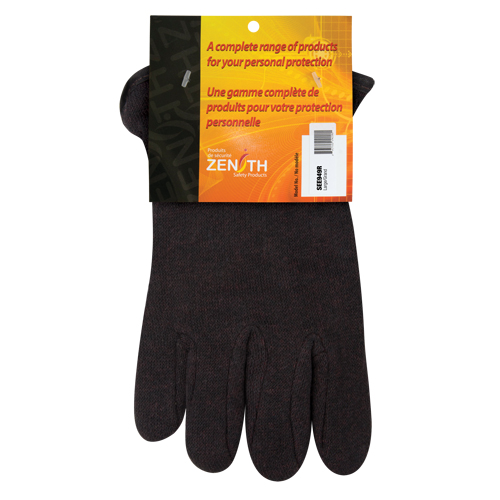 Gants de jersey, Grand, Brun, Molleton rouge, &agrave; enfiler Infinity Industrial Services Inc.