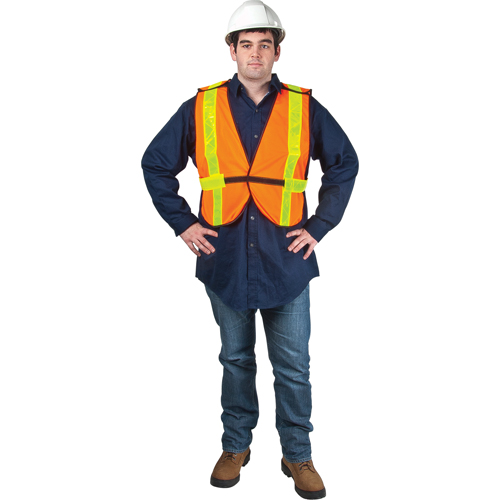 Standard-Duty Safety Vest, High Visibility Orange, Medium, Polyester Infinity Industrial Services Inc.