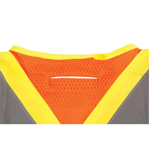 Veste d'arpenteur haute visibilit&eacute;, conforme &agrave; la CSA, Orange haute visibilit&eacute;, Grand, Polyester Infinity Industrial Services Inc.