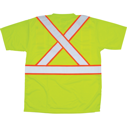 CSA Compliant T-Shirt, Polyester, Medium, High Visibility Lime-Yellow Infinity Industrial Services Inc.