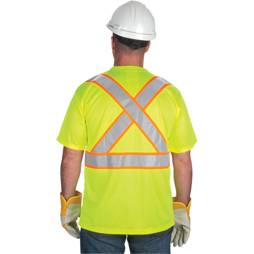 CSA Compliant T-Shirt, Polyester, Medium, High Visibility Lime-Yellow Infinity Industrial Services Inc.