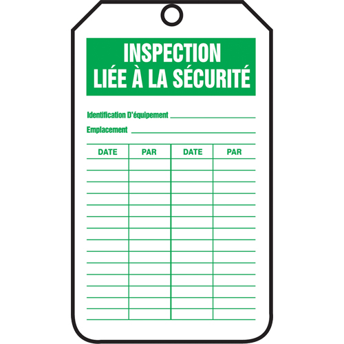 Inspection Tags, Cardstock, 3-1/8" W x 5-7/8" H, French Infinity Industrial Services Inc.
