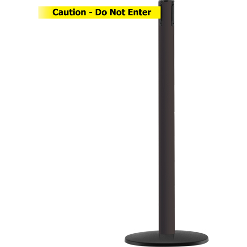Advance TensaBarrier&reg; Barrier Post, Steel, 36" H, Black/Yellow Tape, 7.5' Tape Length Infinity Industrial Services Inc.