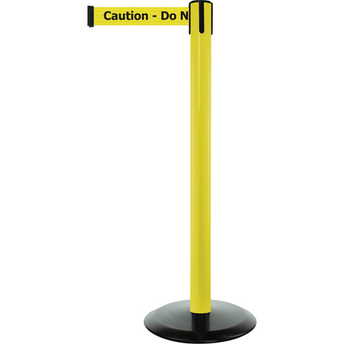Advance TensaBarrier&reg; Barrier Post, Steel, 36" H, Black/Yellow Tape, 7.5' Tape Length Infinity Industrial Services Inc.