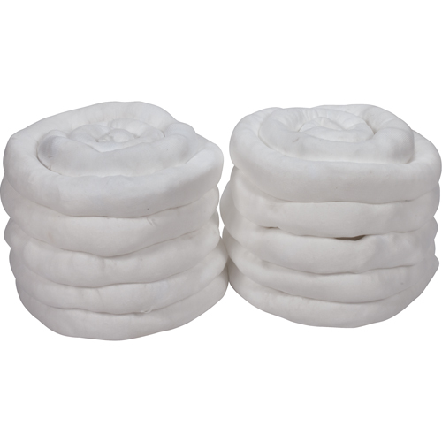 Remblais tubulaire absorbant, Huile seulement, Absorption 45 gal., 3" la x 10' lo, Pqt de 10 Infinity Industrial Services Inc.