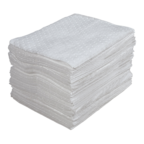 Premium Laminated (SMS) Sorbent Pads, Oil Only, 15" x 17", 25 gal. Absorbancy Infinity Industrial Services Inc.