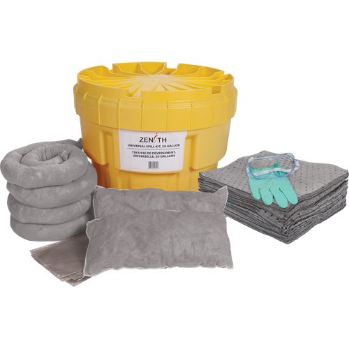 Premium Large-Capacity Spill Kit, Universal, Overpack/Salvage Drum, 20 US gal. Absorbancy Infinity Industrial Services Inc.