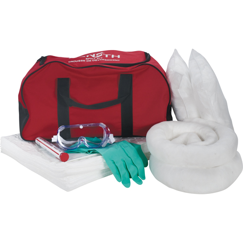 Trousse de lutte contre les d&eacute;versements pour v&eacute;hicules, Huile seulement, Sac, Absorbance de 10 gal. US Infinity Industrial Services Inc.