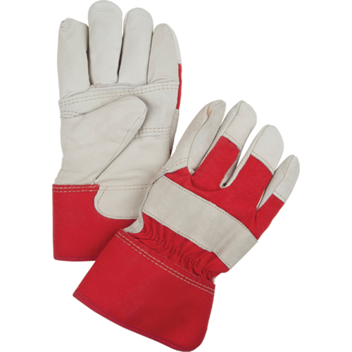 Gants d'ajusteur rouge & blanc doubl&eacute;s pour l'hiver, Grand, Paume en Cuir fleur de vache, Doublure en Boa Infinity Industrial Services Inc.