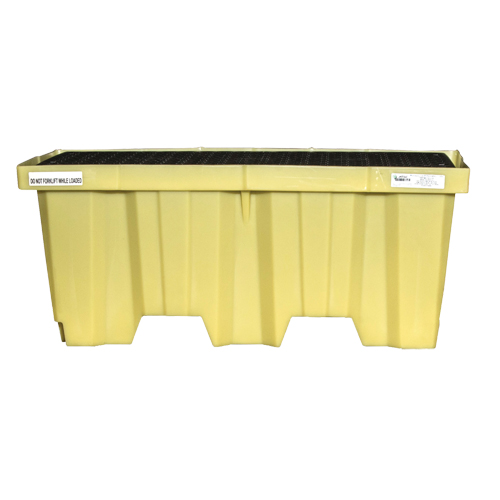 Nestable 2-Drum Poly-Spillpallet Without Drain, 66 US gal. Spill Capacity, 51" x 26" x 21" Infinity Industrial Services Inc.