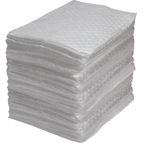 Industrial-Grade Fine Fibre Sorbent Pads, Oil Only, 15" x 17", 35 Gal. Absorbancy Infinity Industrial Services Inc.