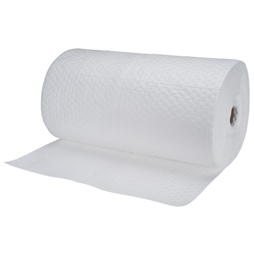 Rouleaux absorbants en fibres fines de calibre industriel, Poids moyen, 150' lo x 30" la, Absorption 50 gal. Infinity Industrial Services Inc.