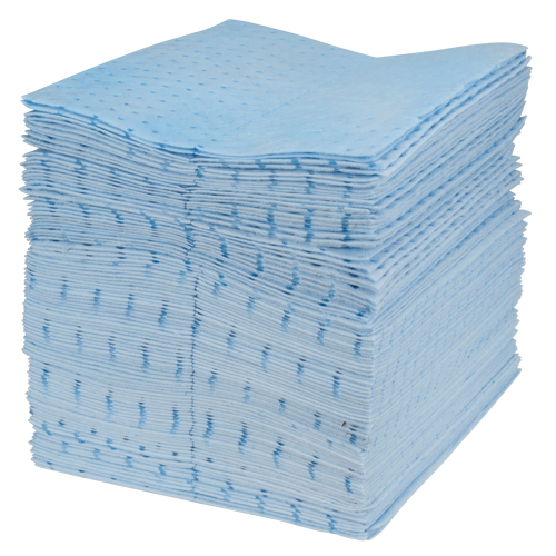 Premium Blue Bonded Sorbent Pads, Oil Only, 15" x 18", 30 gal. Absorbancy Infinity Industrial Services Inc.