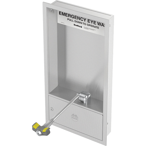 Poste de douche oculaire, Installation Montage mural, Bol Acier inoxydable Infinity Industrial Services Inc.