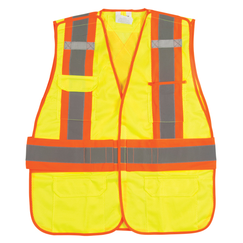 Veste d'arpenteur r&eacute;sistante aux flammes, Jaune lime haute visibilit&eacute;, Moyen, Polyester Infinity Industrial Services Inc.