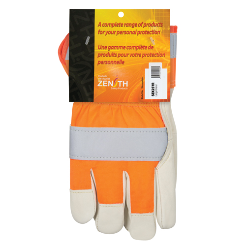 Orange High-Visibility Superior Warmth Fitters Gloves, Large, Grain Cowhide Palm, Thinsulate Inner Lining Infinity Industrial Services Inc.