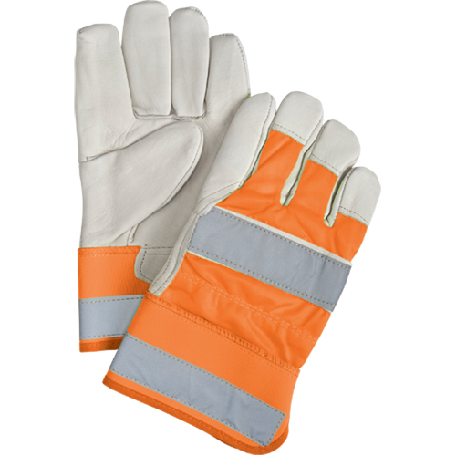 Orange High-Visibility Superior Warmth Fitters Gloves, Large, Grain Cowhide Palm, Thinsulate Inner Lining Infinity Industrial Services Inc.